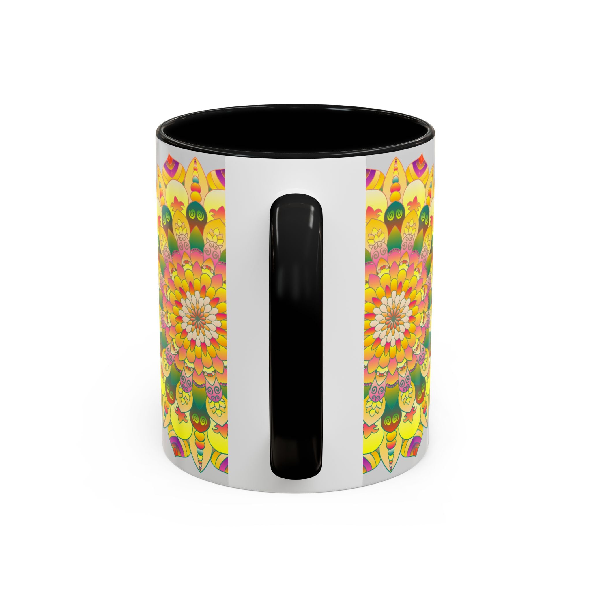 Stylish mug with a captivating and colorful mandala art design