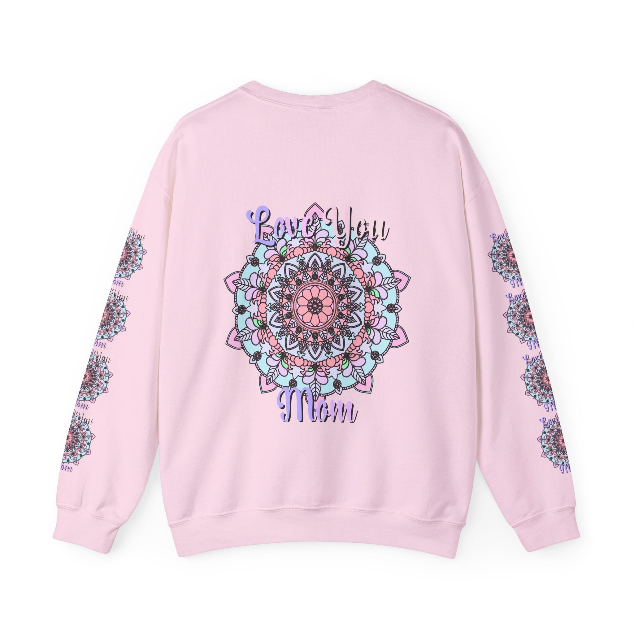 Mandala Sweatshirt for Mom with Heartfelt Design in Soft Hues