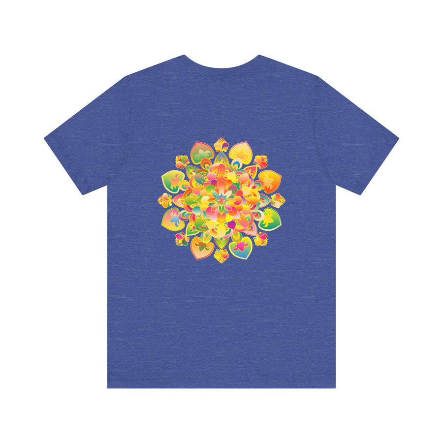 Vibrant Mandala Tee - Spiritual Peace & Harmony: Colorful t-shirt featuring a detailed mandala design, symbolizing peace and harmony