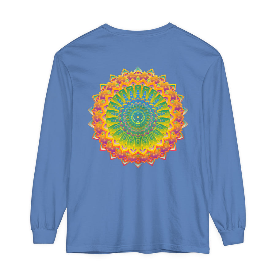 Intricate Mandala Unisex Long Sleeve T-Shirt with detailed and colorful design