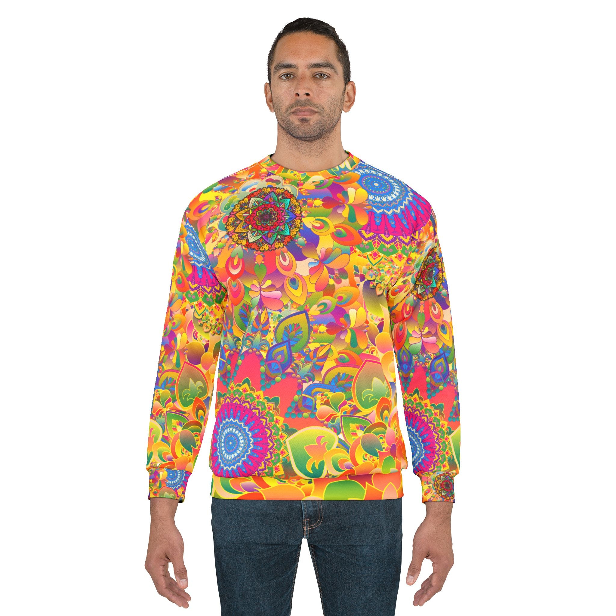 Psychedelic Floral Mandala AOP Sweatshirt