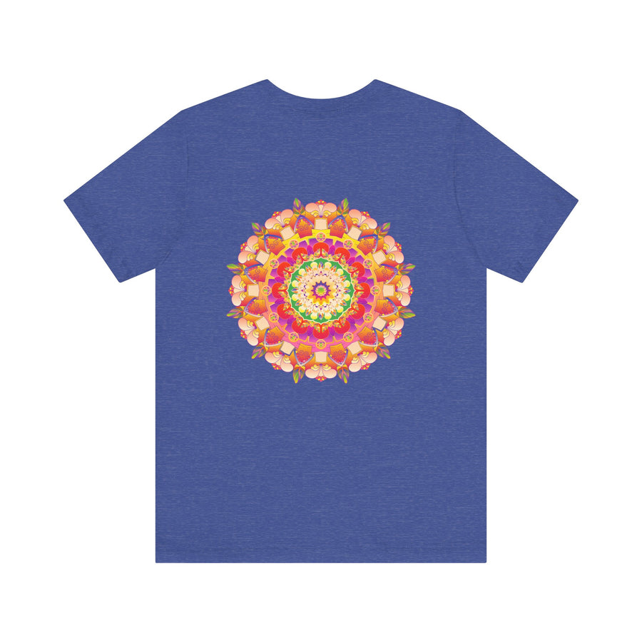 Vibrant Mandala Tee featuring intricate spiritual design for peace and harmony