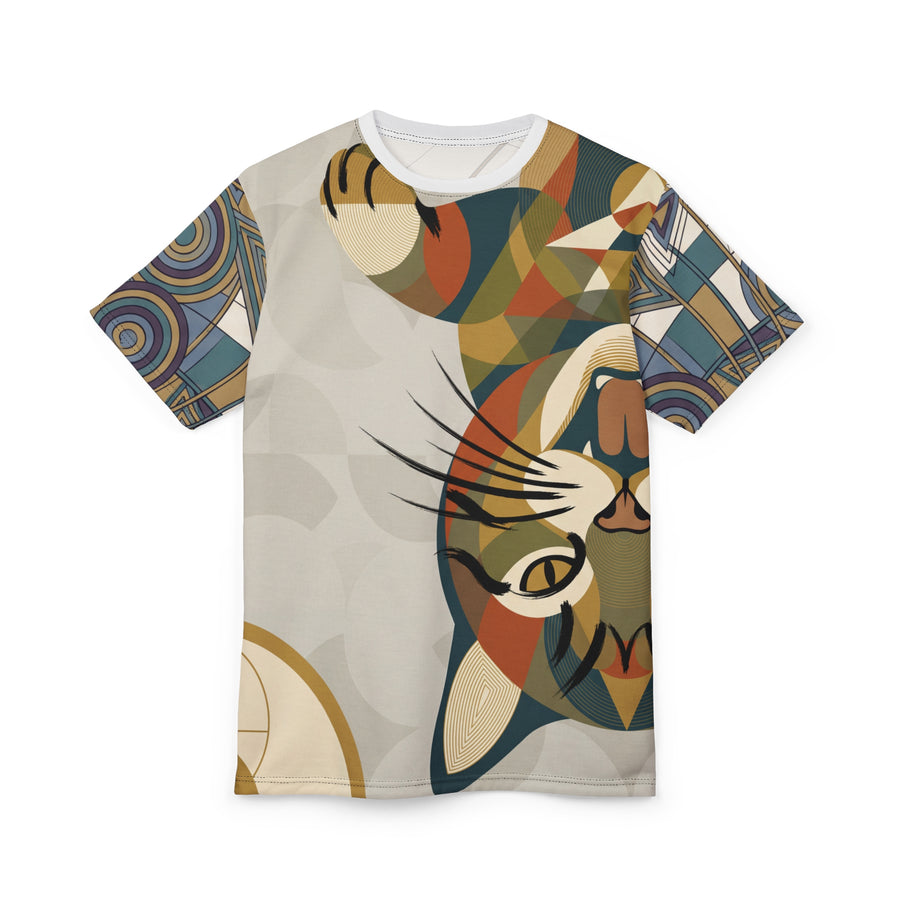 Sacred Geometry Funny Cat — Upside-Down Yawn