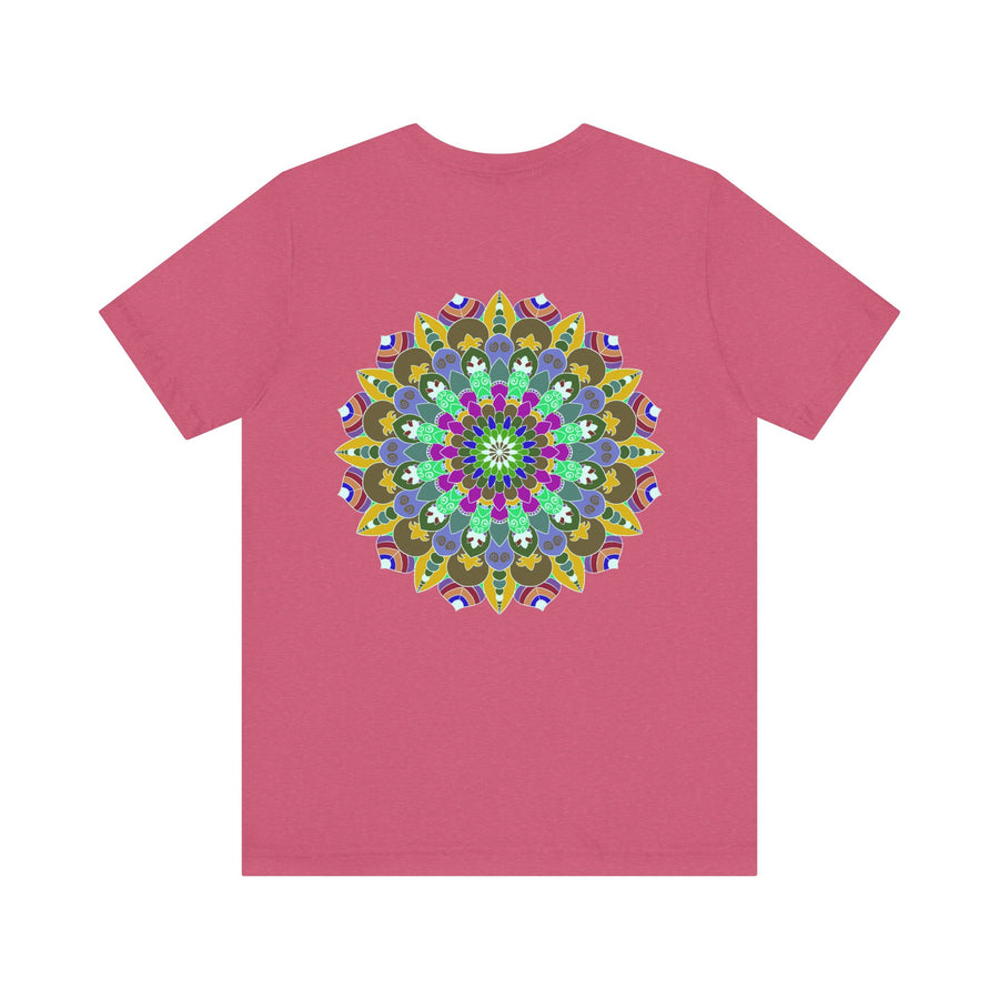 Vibrant Mandala Tee featuring intricate design, symbolizing spiritual peace and harmony, perfect for meditation and yoga practice