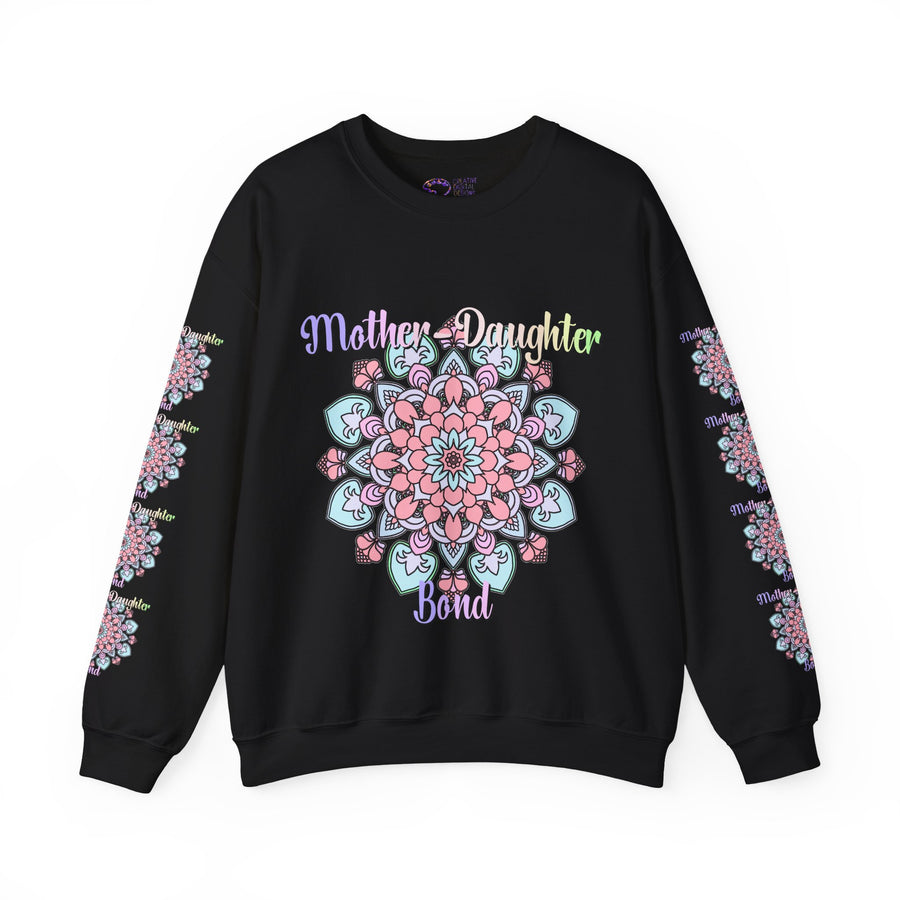Mandala Patterned Sweatshirt Celebrating Mother-Daughter Love