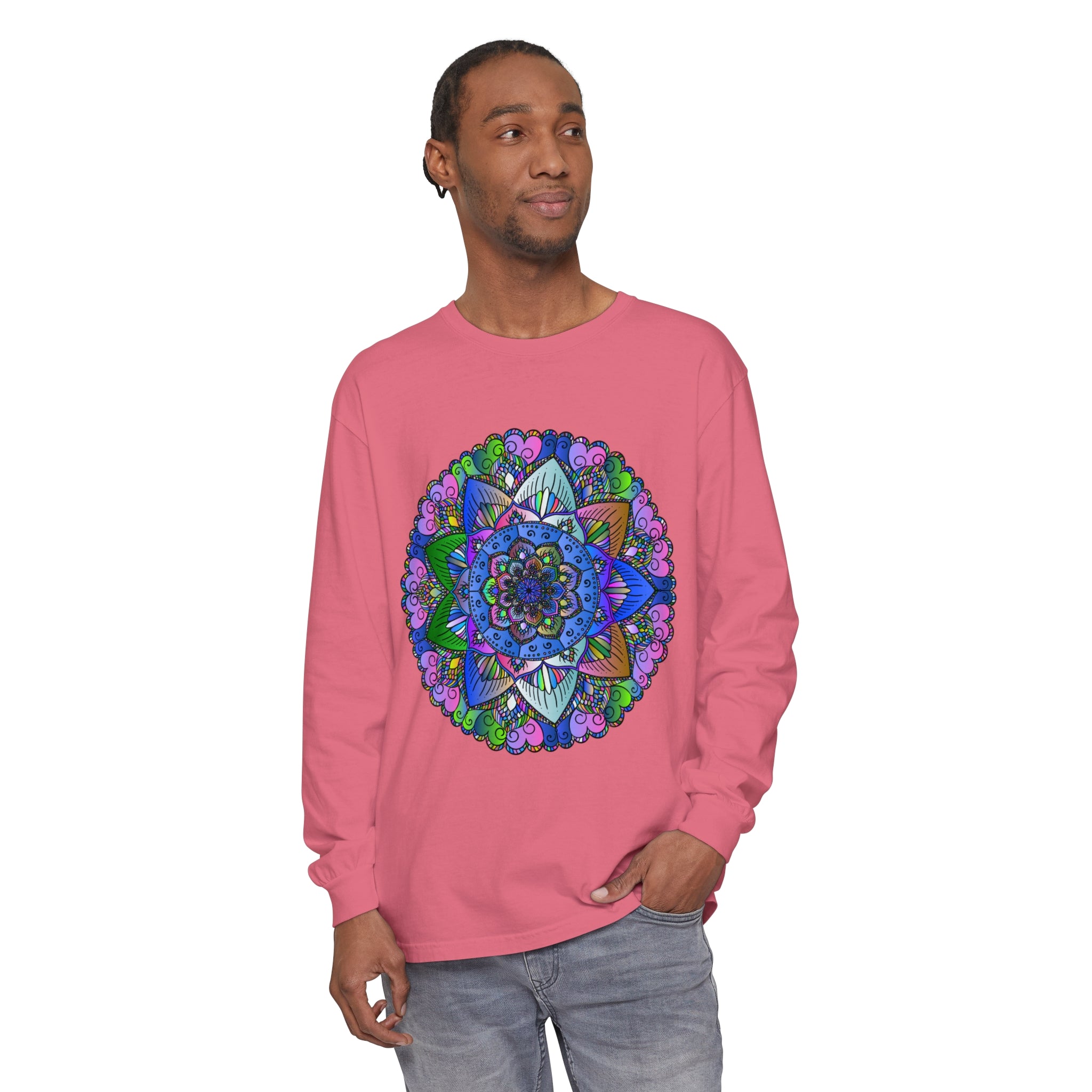 Stylish Unisex Tee with Intricate and Vibrant Mandala Graphic
