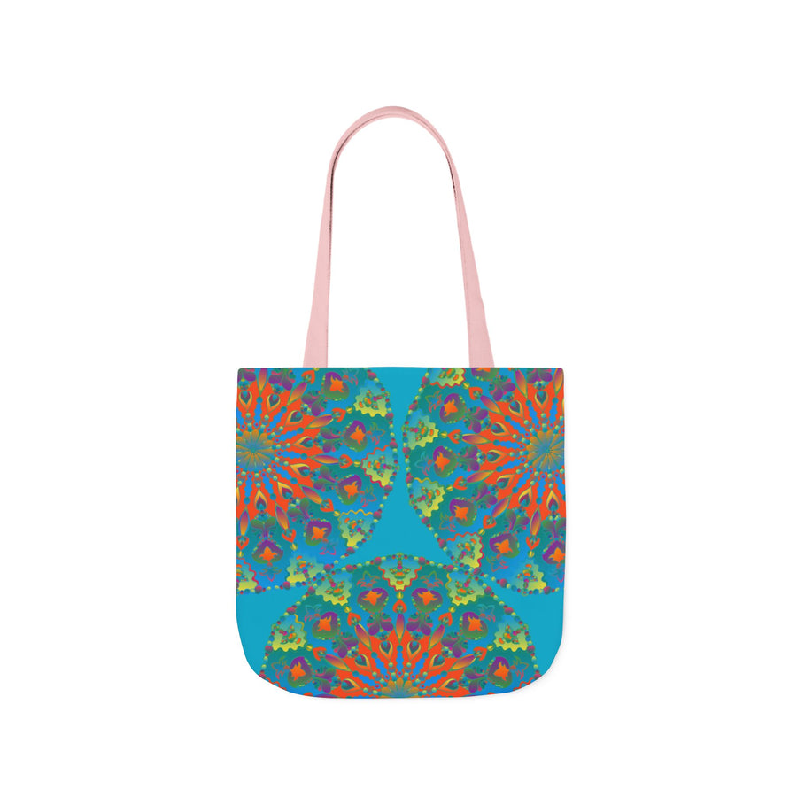 Canvas Tote Bag in Bright Tropical Colors for Summer Fun