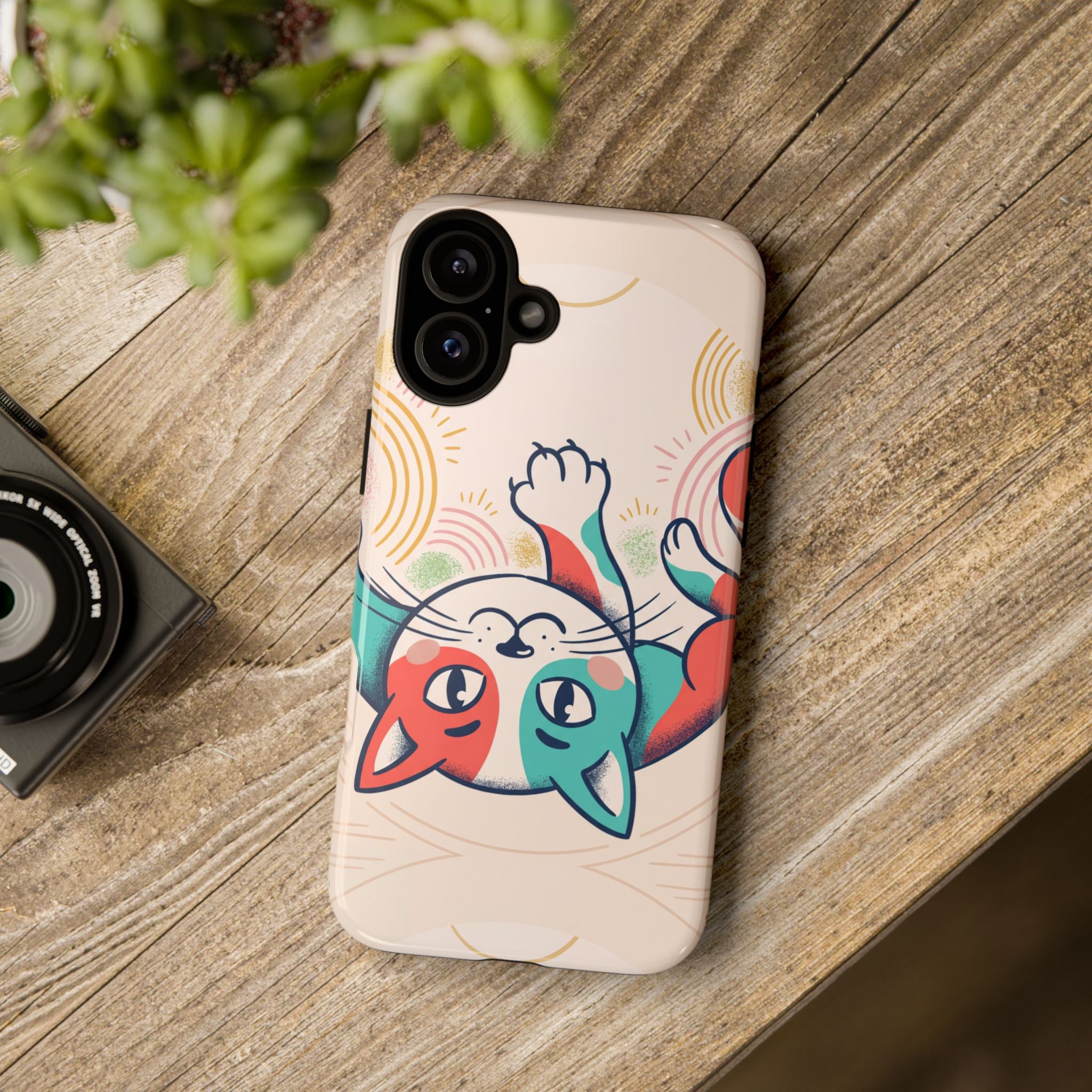 Phone Case — Cute Retro Calico Cat Protective Cover