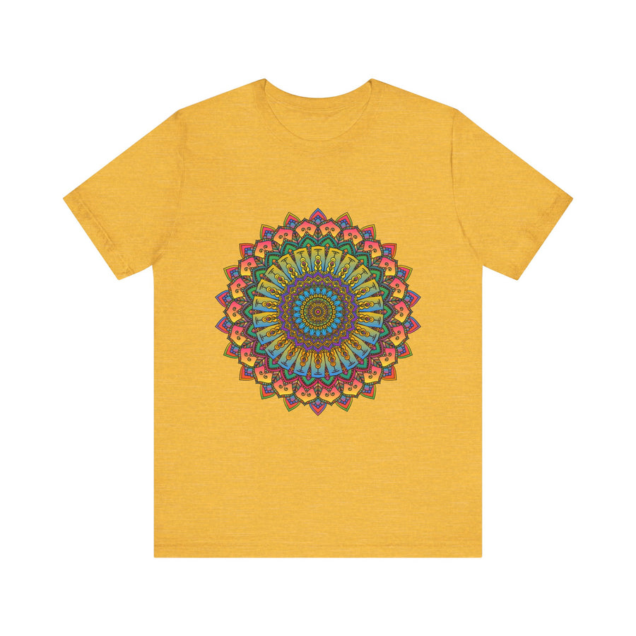 A beautifully designed Intricate Mandala Meditation Tee in vibrant, eye-catching colors