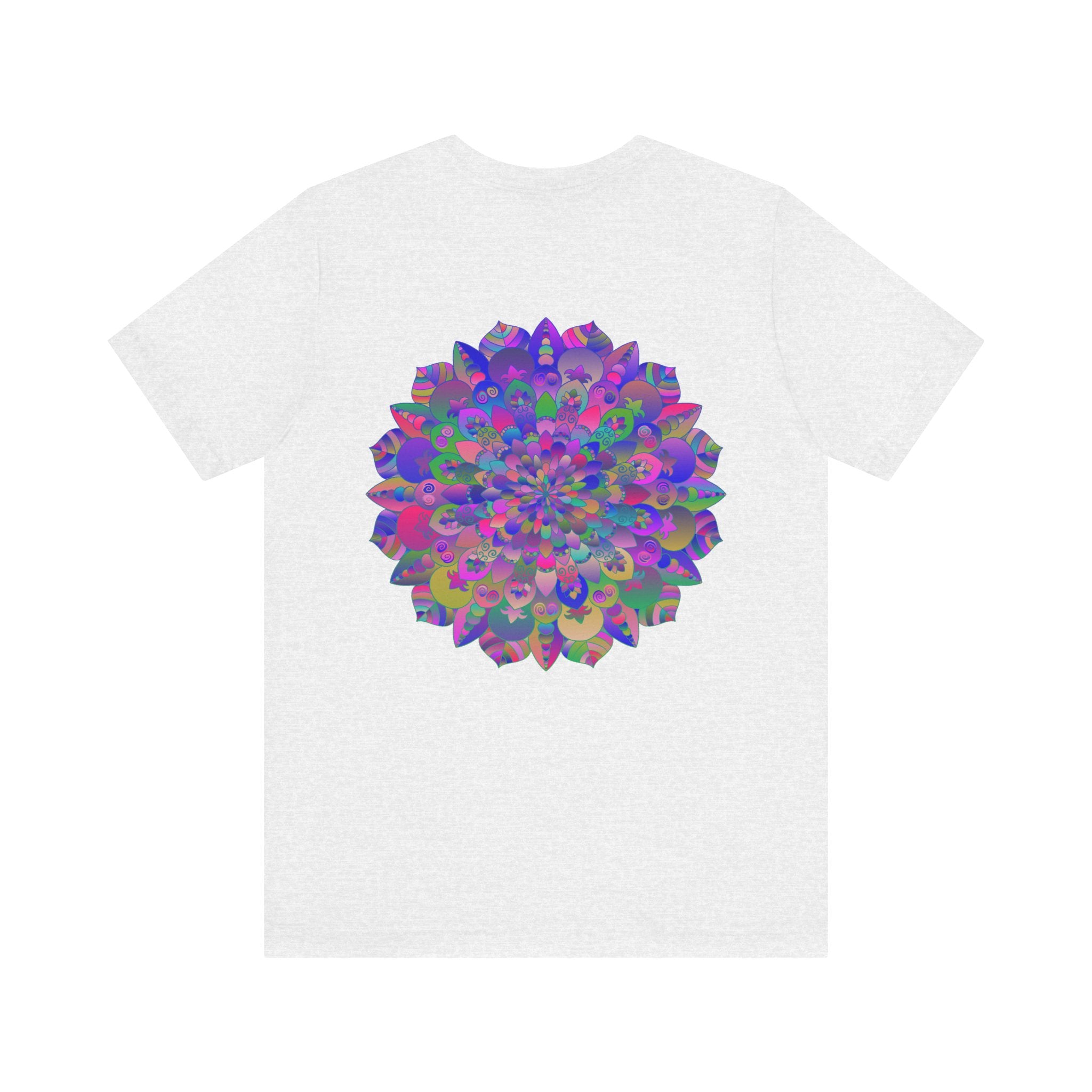 Vibrant Mandala Tee with vibrant colors and intricate spiritual elements
