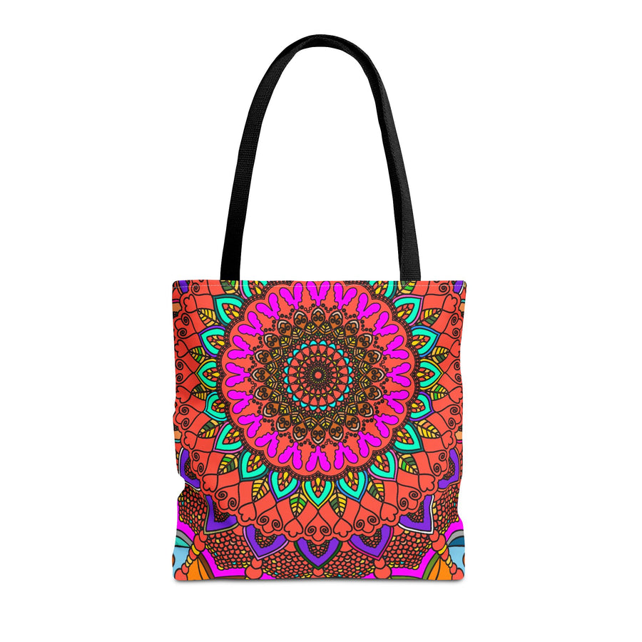 Colorful Mandala Tote Bag – Boho Psychedelic All-Over Print