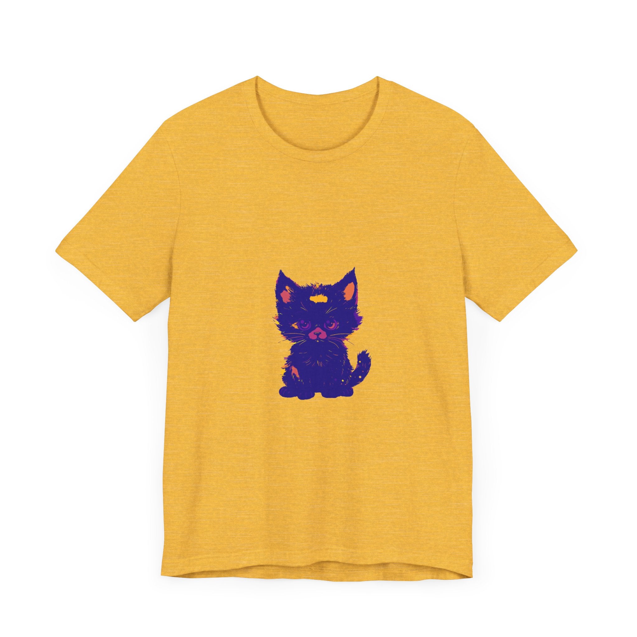 Blue Cat T-Shirt with a charming Black Cat illustration