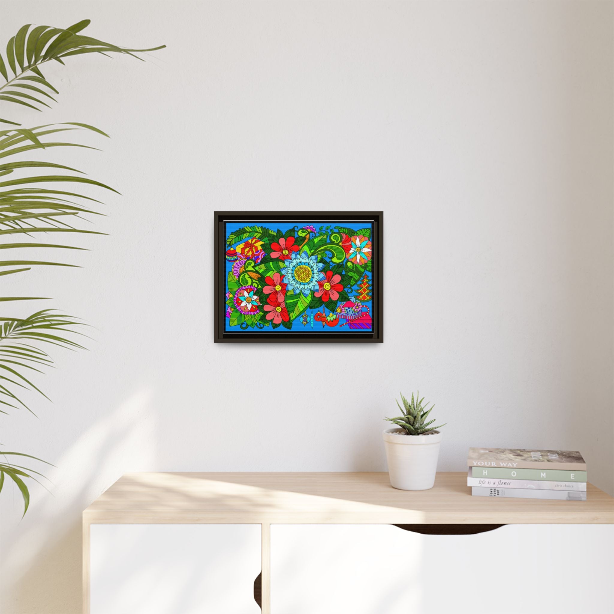 Floral Mandala Art Print With Lush Colors And Creative Energy