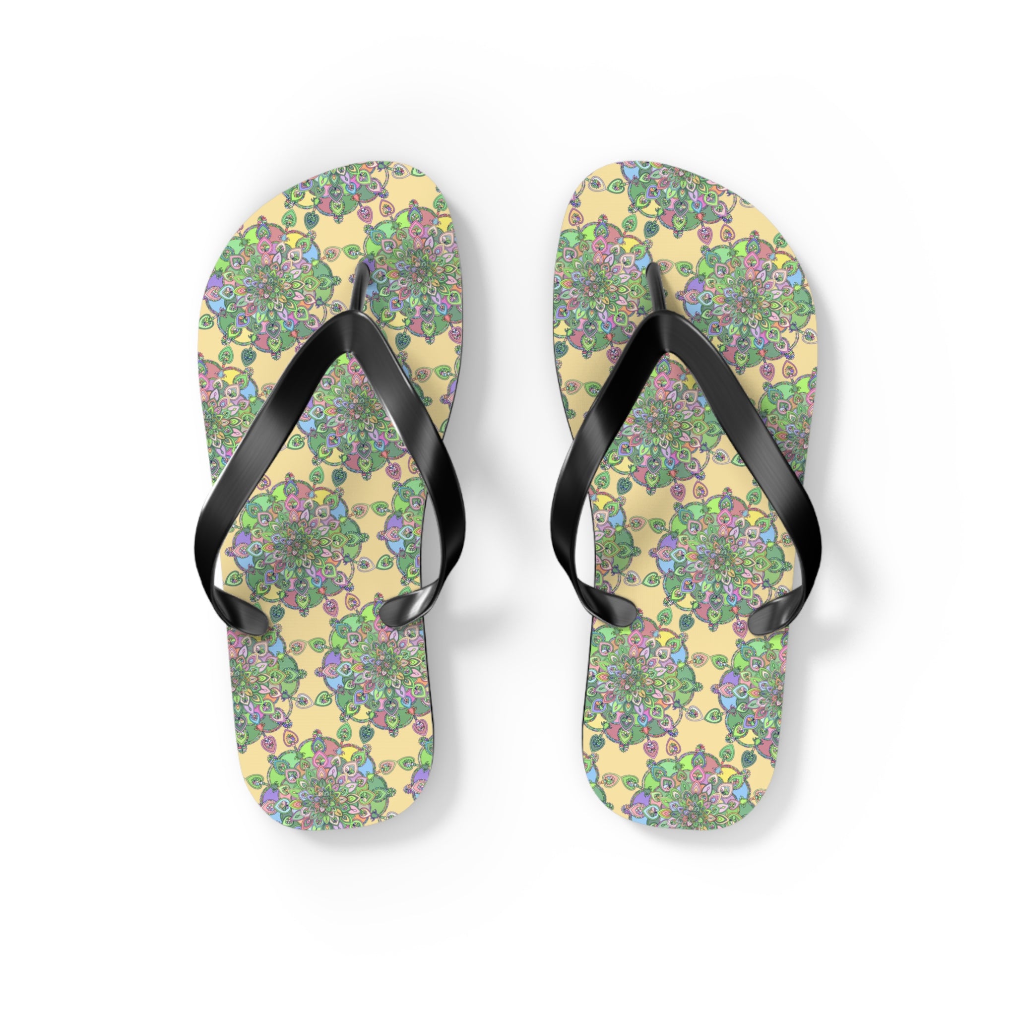 Colorful Floral Flip Flops, Summer Beach Footwear, Casual Sandals, Gift for Vacation, Boho Style