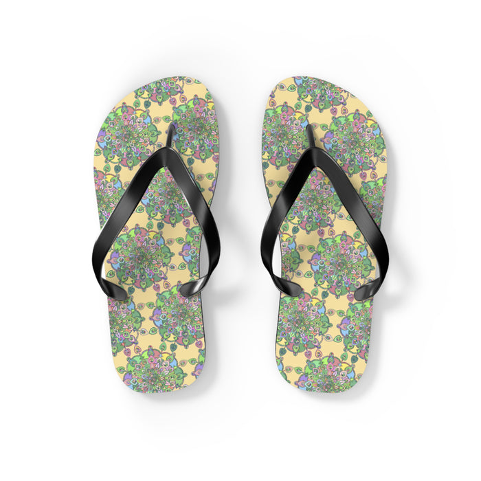 Colorful Floral Flip Flops – Vivid Print Summer Sandals