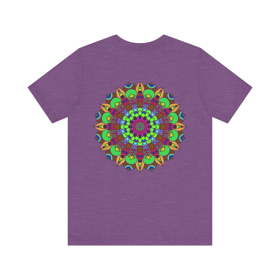 Vibrant Mandala T-Shirt featuring a colorful and intricate design that promotes peace and harmony, perfect for expressing your unique style and positive energy