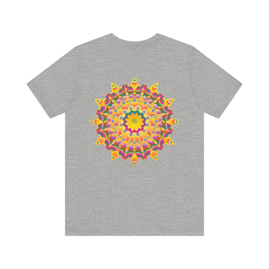Beautiful Vibrant Mandala Tee with Peace and Harmony design, perfect for promoting relaxation and positive energy