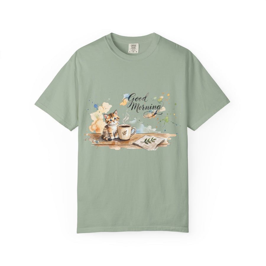 Good Morning Cat T-Shirt | Ultra-Soft Cotton Graphic Tee