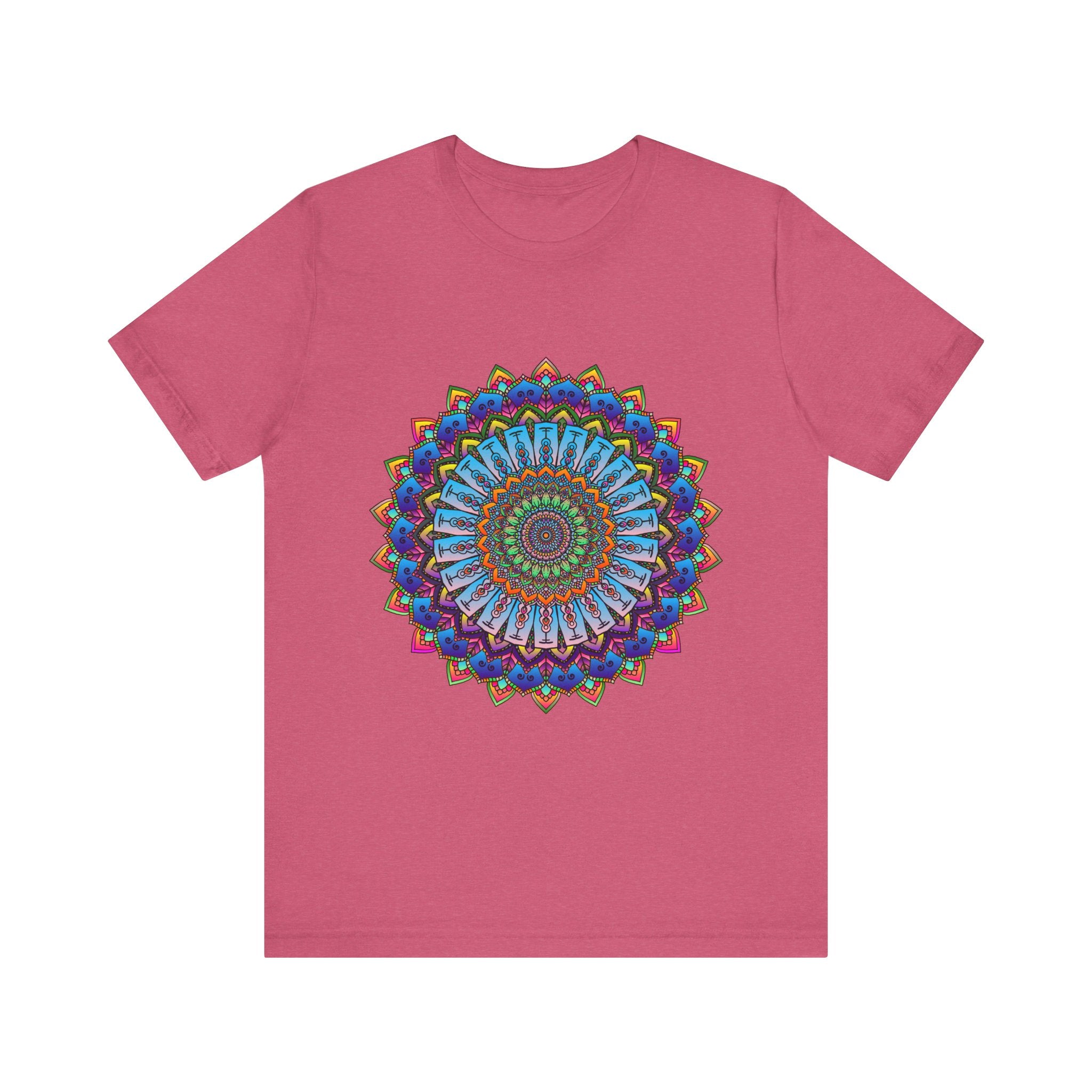 Beautiful Vibrant Mandala Tee with Colorful and Detailed Mandala Pattern