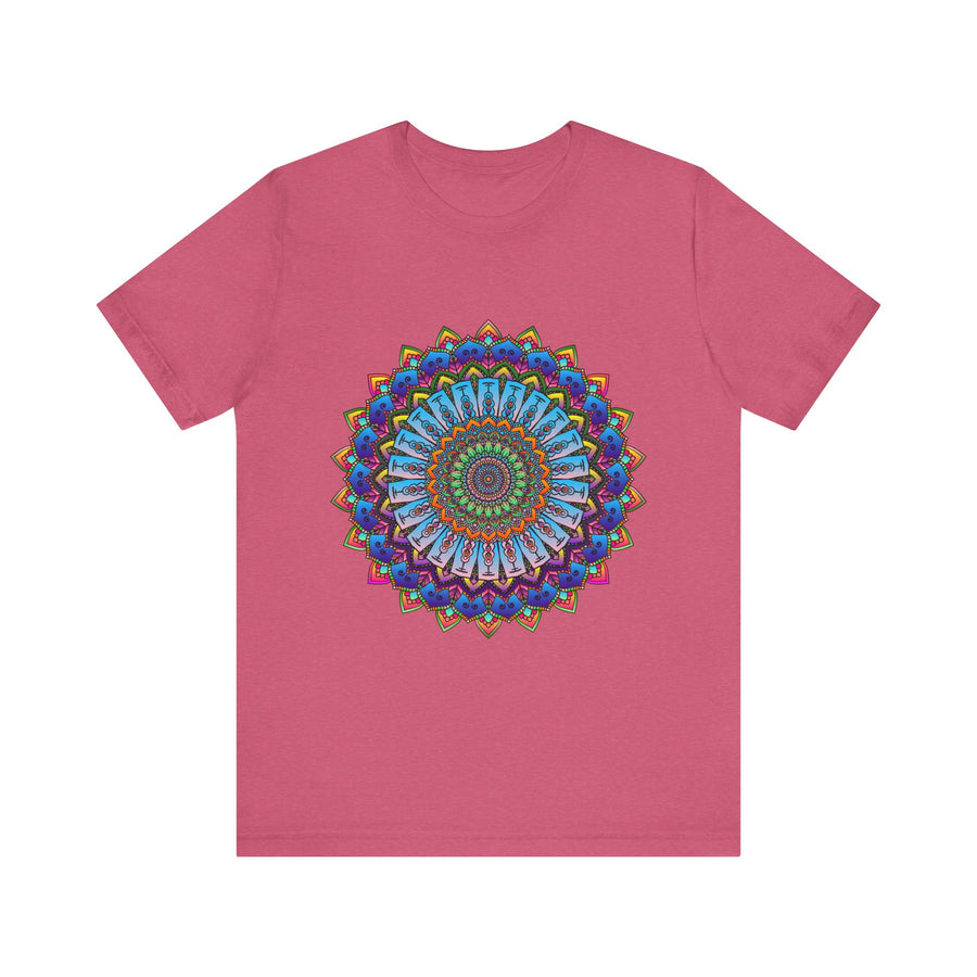 Beautiful Vibrant Mandala Tee with Colorful and Detailed Mandala Pattern