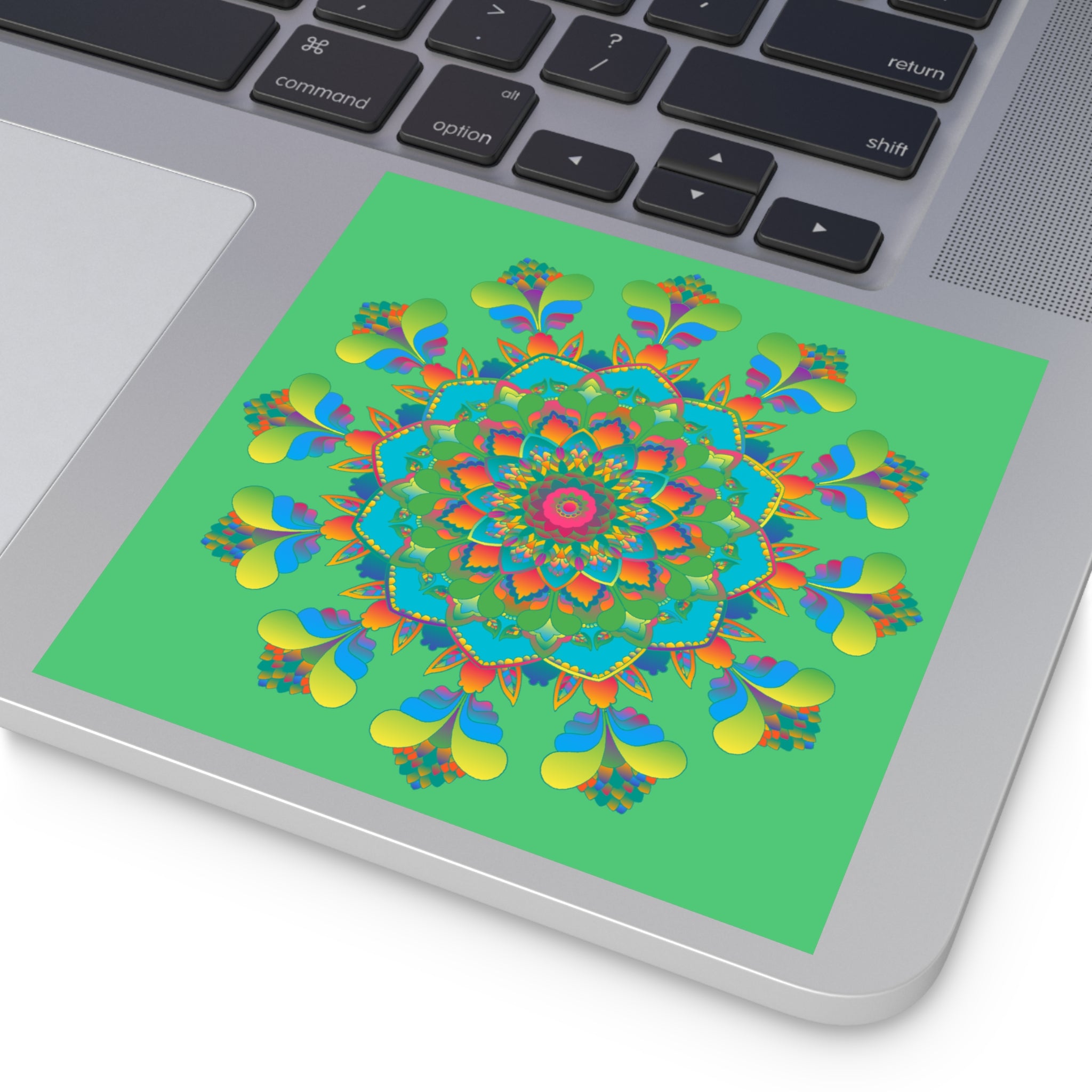 Quadratische Mandala-Laminieraufkleber