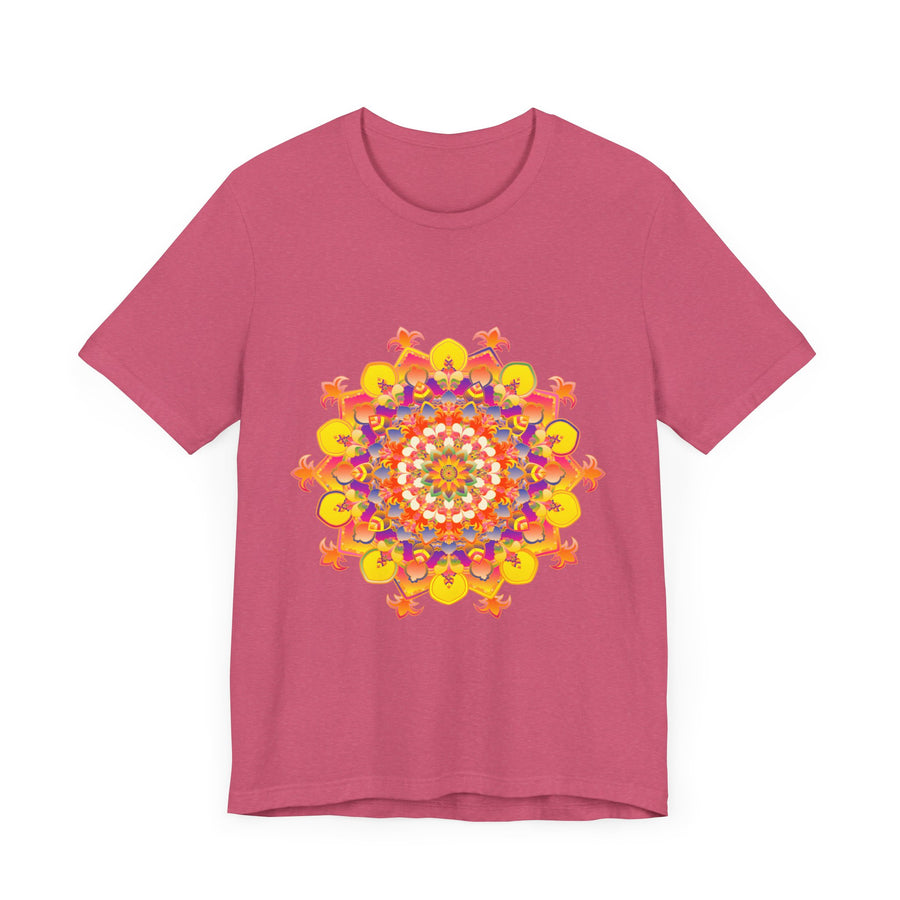Vibrant Mandala Tee featuring a colorful and intricate design, perfect for adding a pop of color to your wardrobe