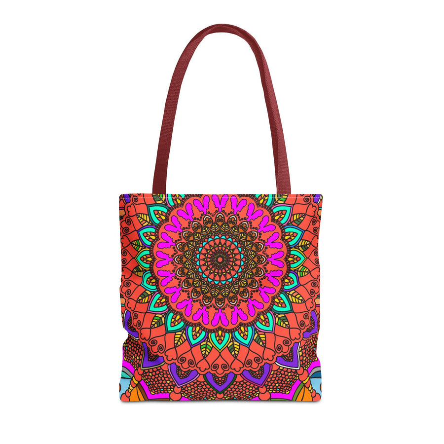 Colorful Mandala Tote Bag – Boho Psychedelic All-Over Print