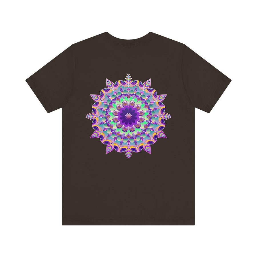 Beautiful Mandala Tee with intricate spiritual design promoting peace and harmony