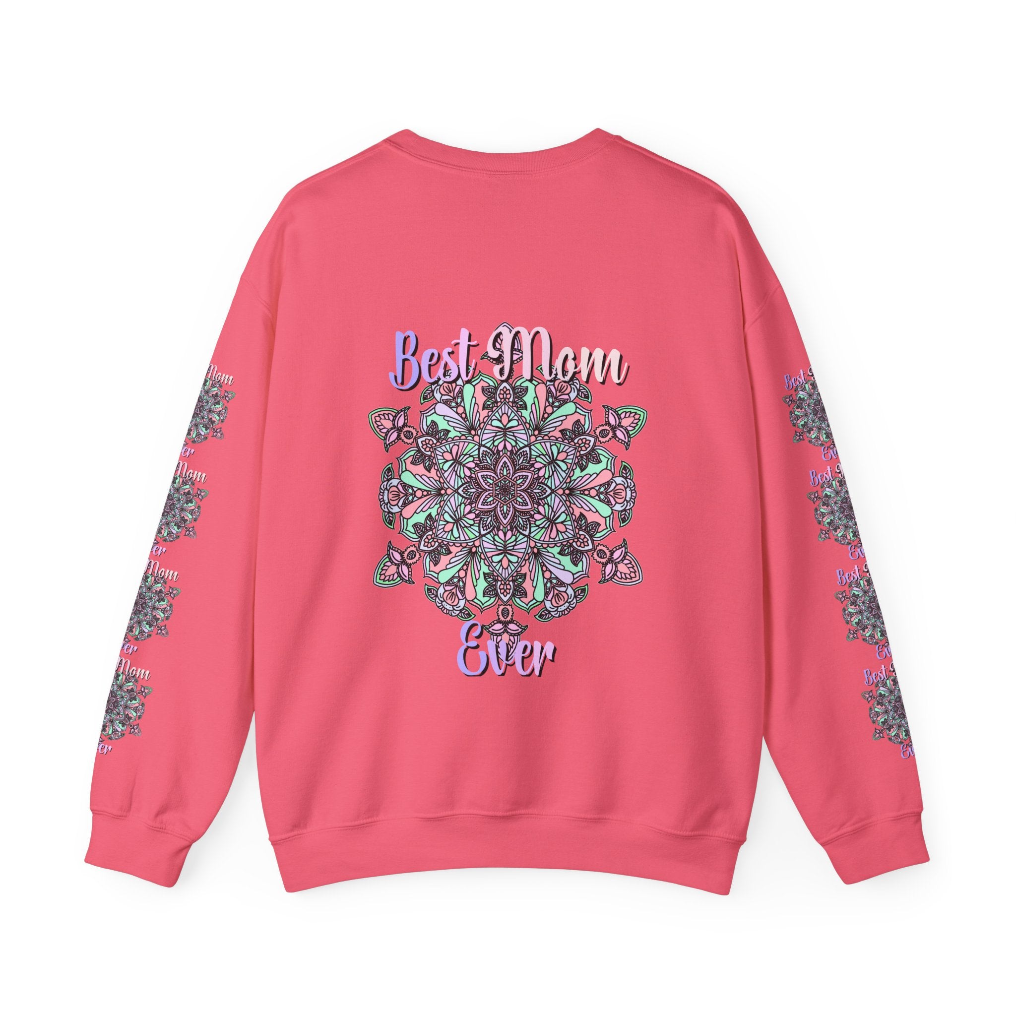 Mandala Design Sweatshirt in Soft Pink and Lavender for Moms