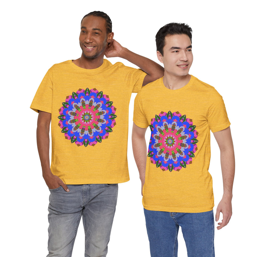 Colorful Mandala Geometric T-Shirt with intricate design and vibrant hues