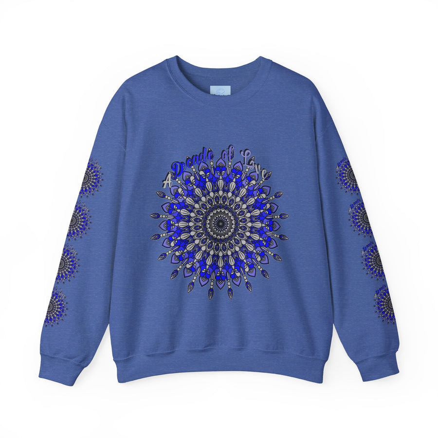 10th Anniversary A Decade of Love - Unisex Sweatshirt in black, featuring a heart design and commemorative text