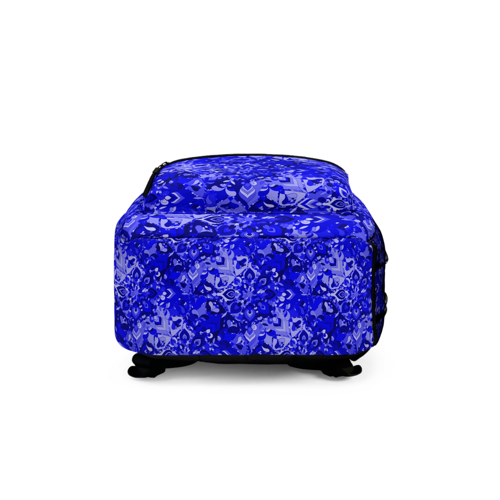 Blauer Rucksack mit Mandala-Design für stylische Alltagsabenteuer