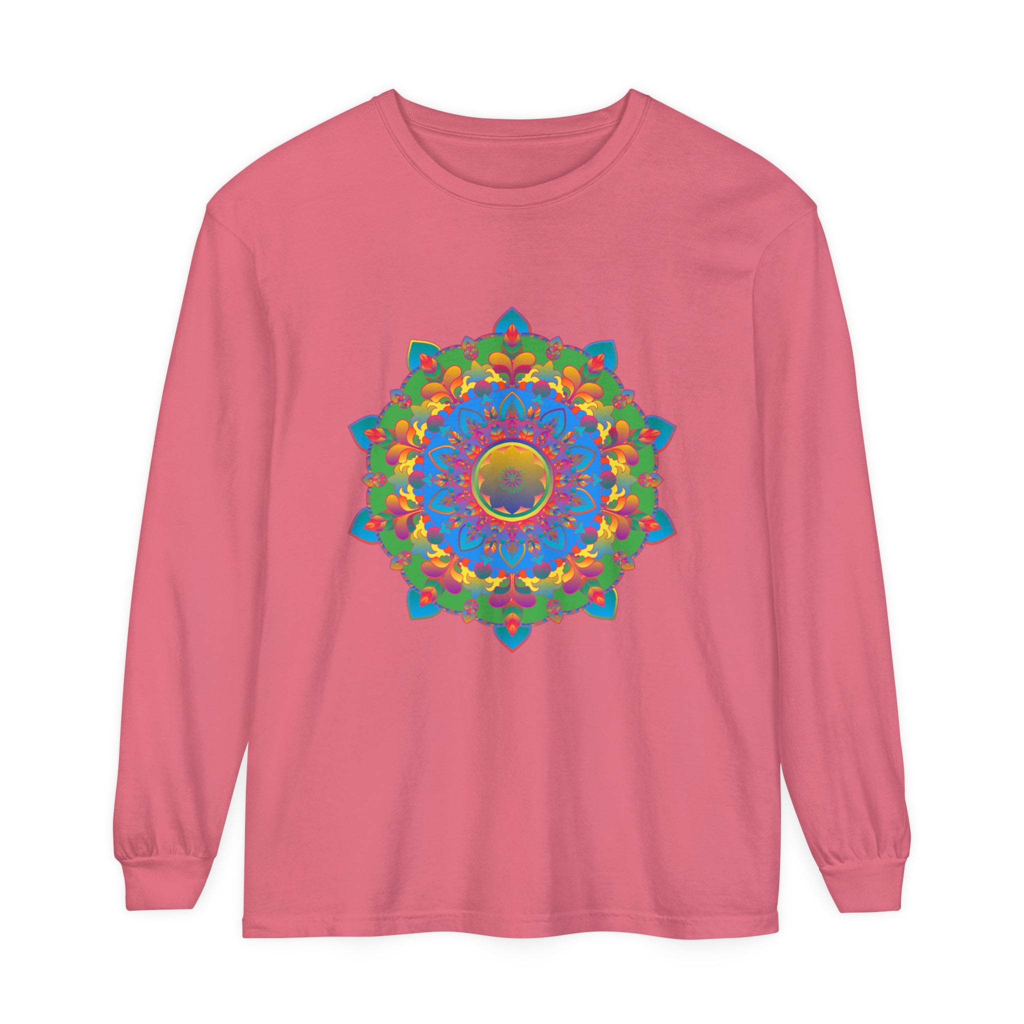 Beautiful and detailed mandala design long sleeve t-shirt for women
