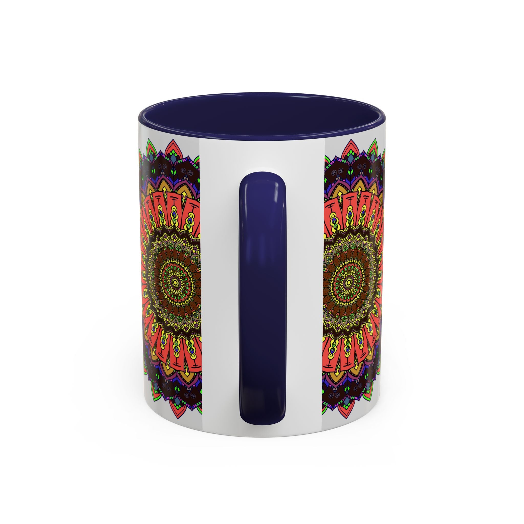 Unique and vibrant mandala art mug for a spiritual and artistic touch
