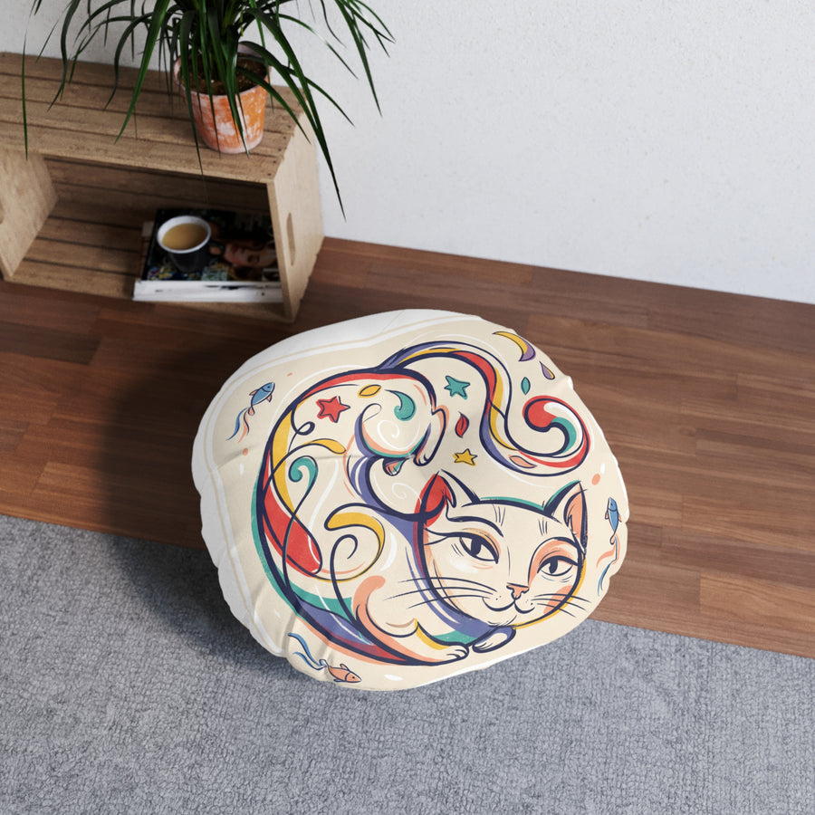Dream-Loop Cat Floor Pillow