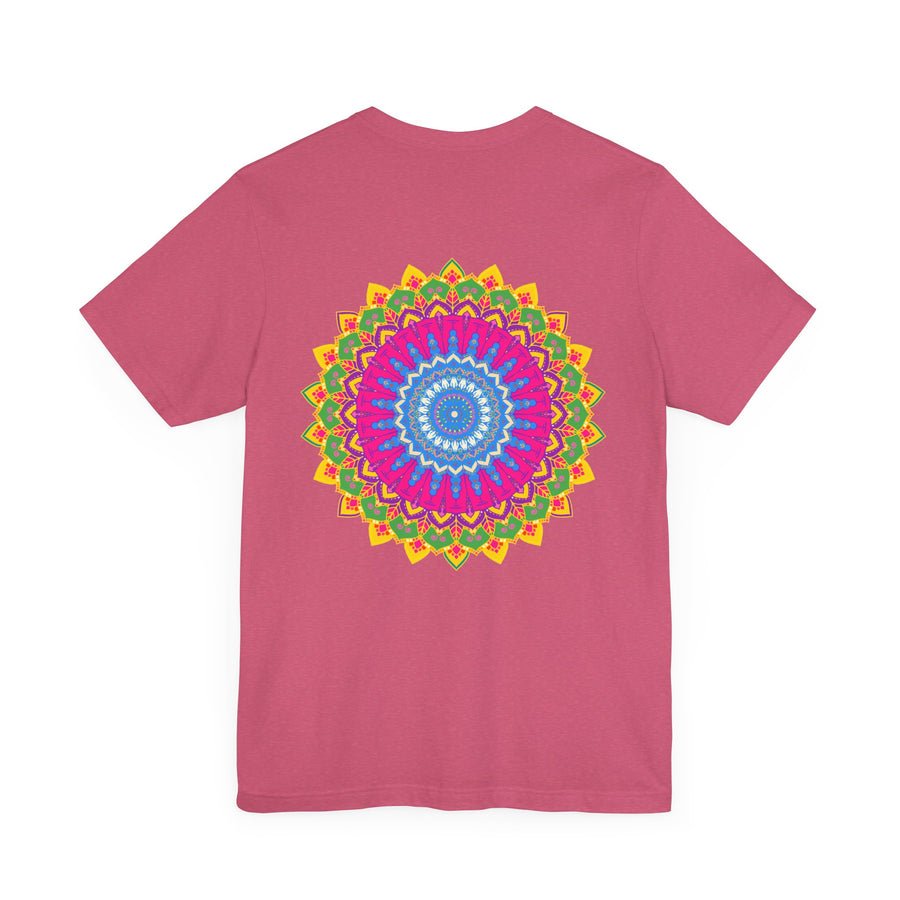 Vibrant Mandala T-Shirt featuring a beautiful, intricate design for spiritual peace and tranquility, perfect for meditation and yoga practice