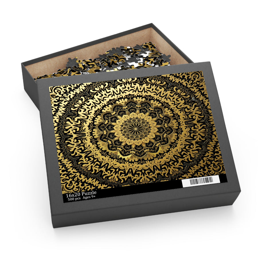 Mandala Gold & Black Puzzle (500-Piece)