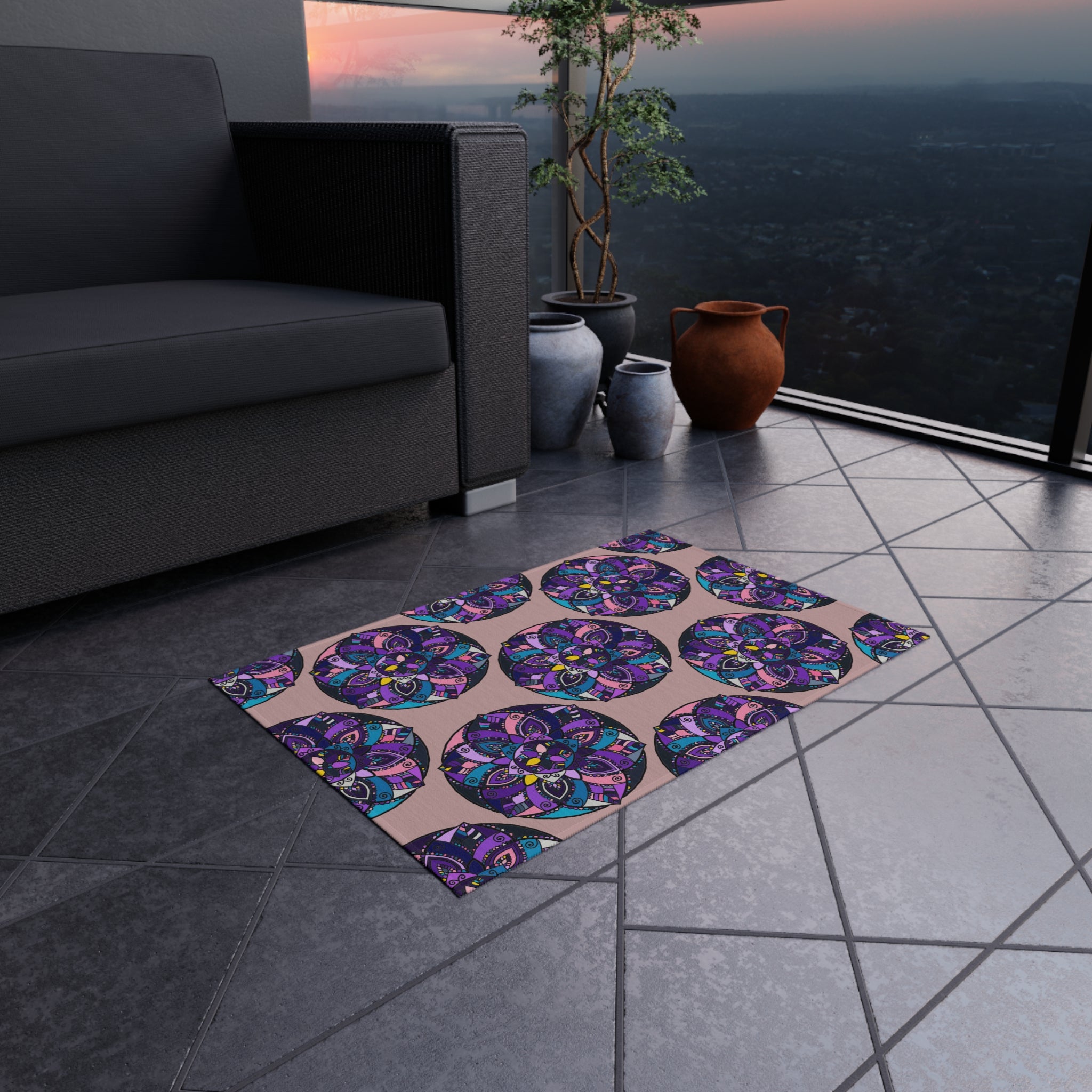 Boho-Lila-Mandala-Outdoor-Teppich
