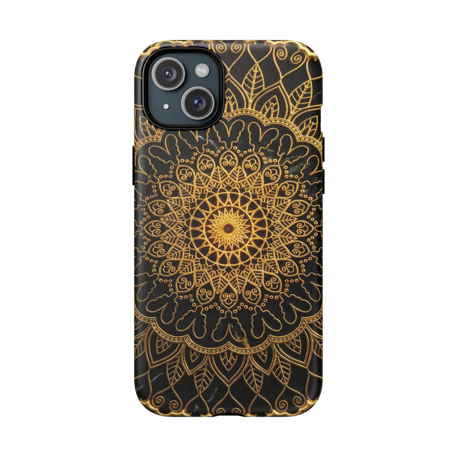 Mandala Gold Handyhülle — Robuste magnetische iPhone-Hülle