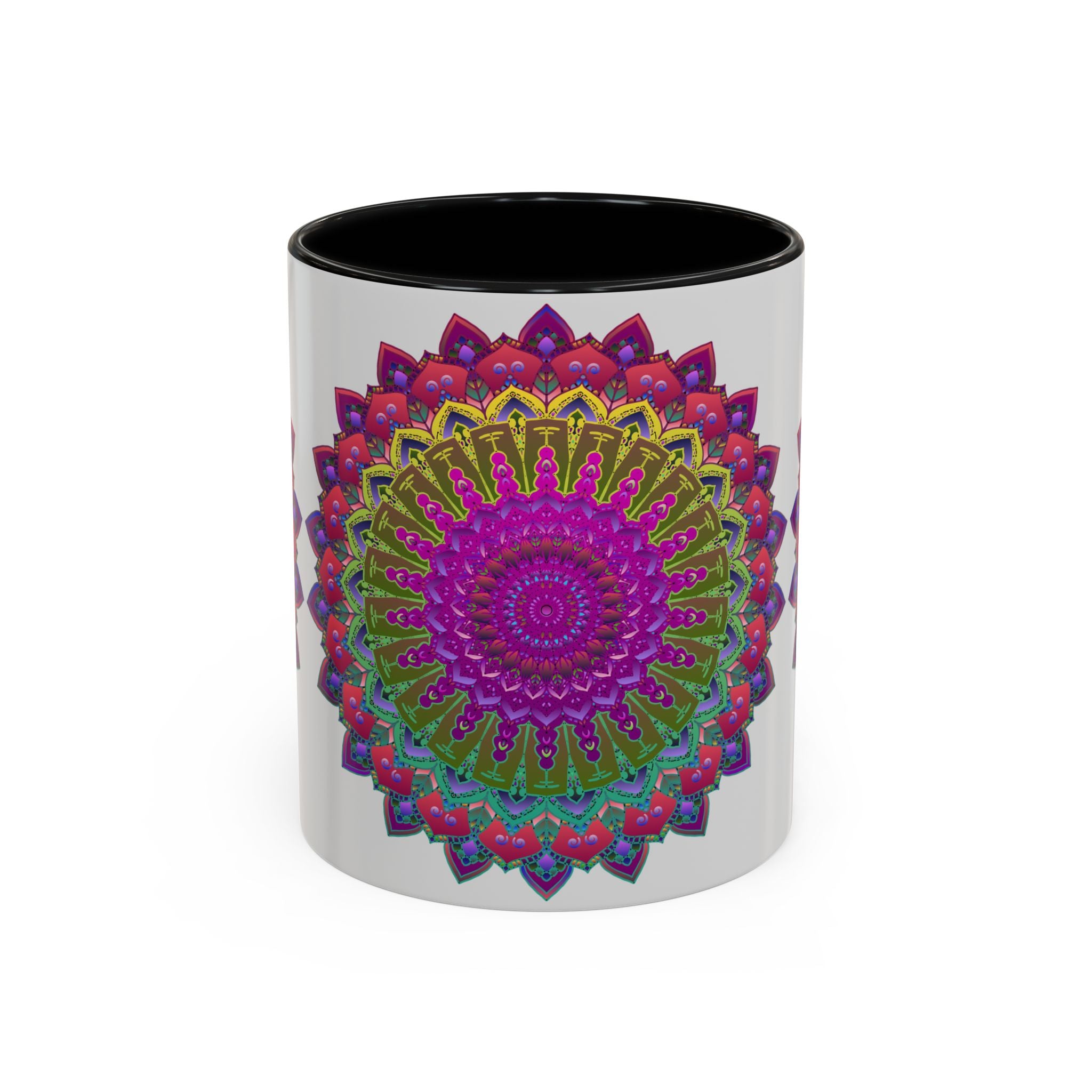 Beautiful and unique mandala pattern on a ceramic mug