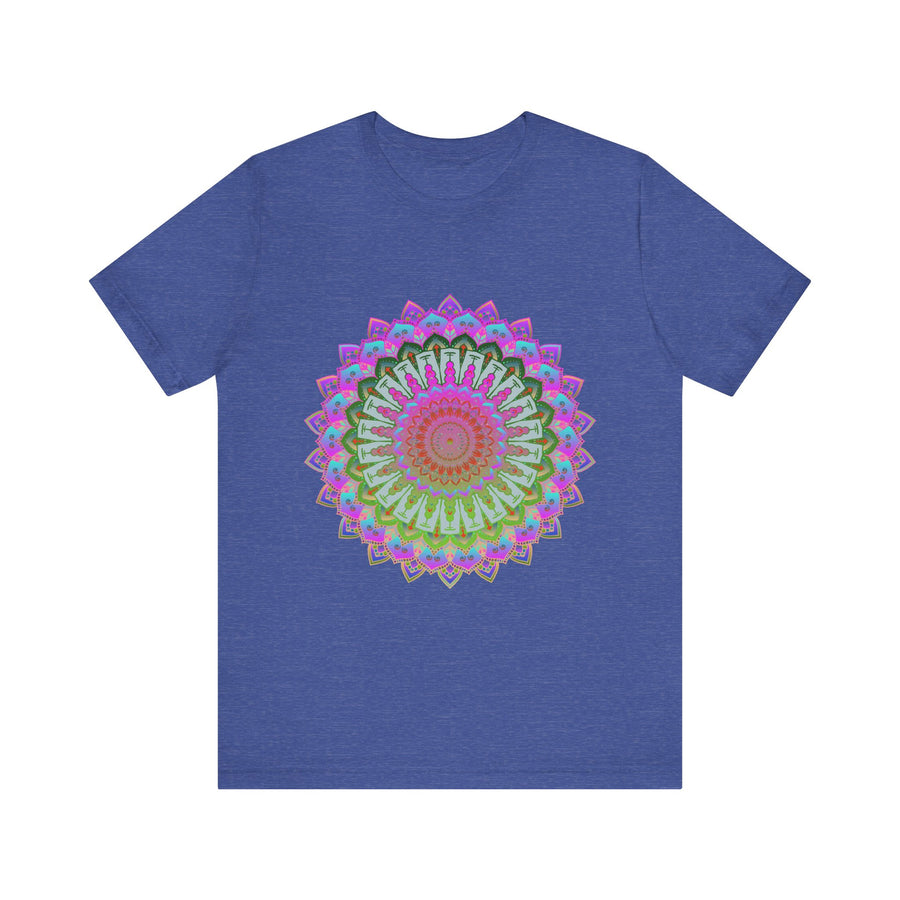Vibrant Mandala T-Shirt with Colorful and Intricate Design, Perfect for Adding a Pop of Color to Your Wardrobe