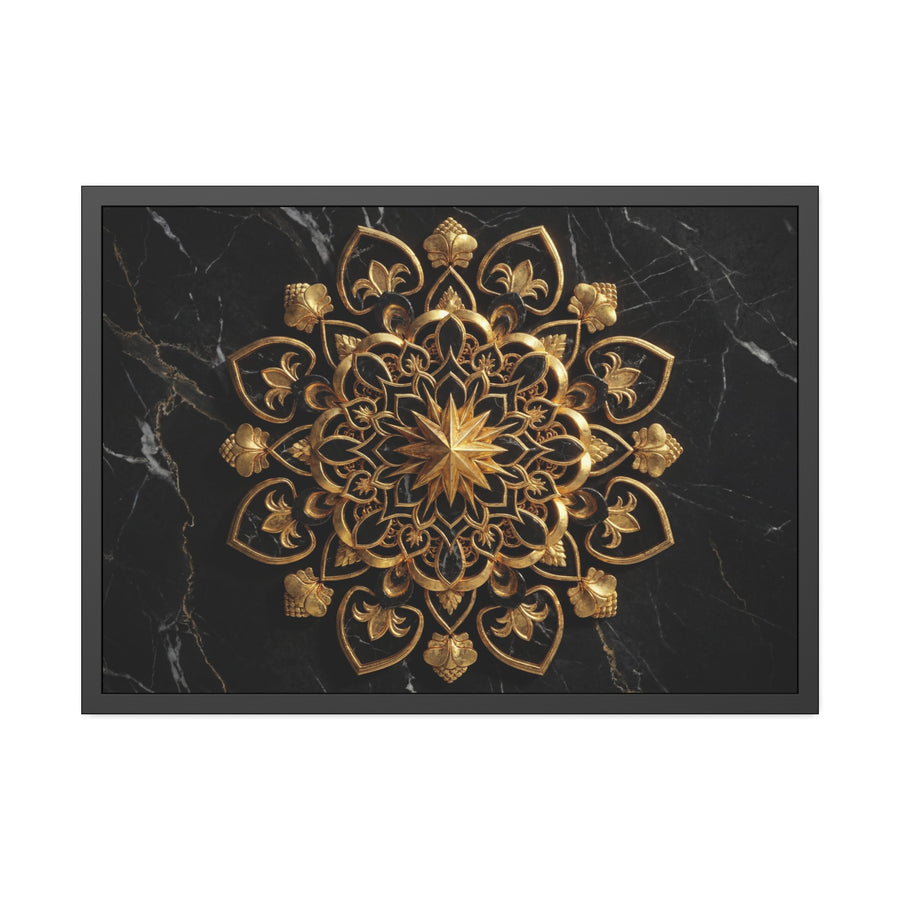 Il Guardiano della Luce – Mandala artistico incorniciato di alta qualità