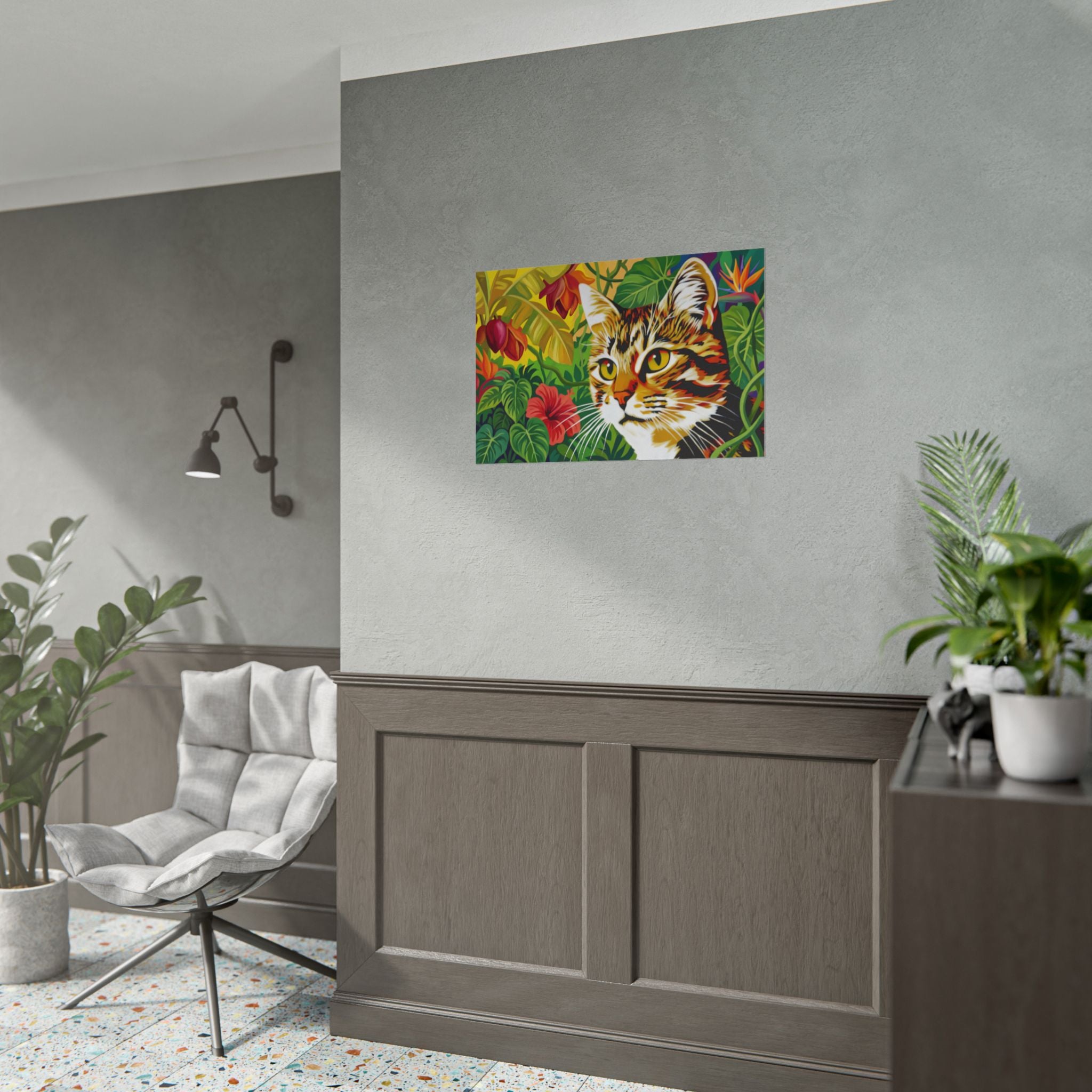 Cat Jungle Poster - Horizontal