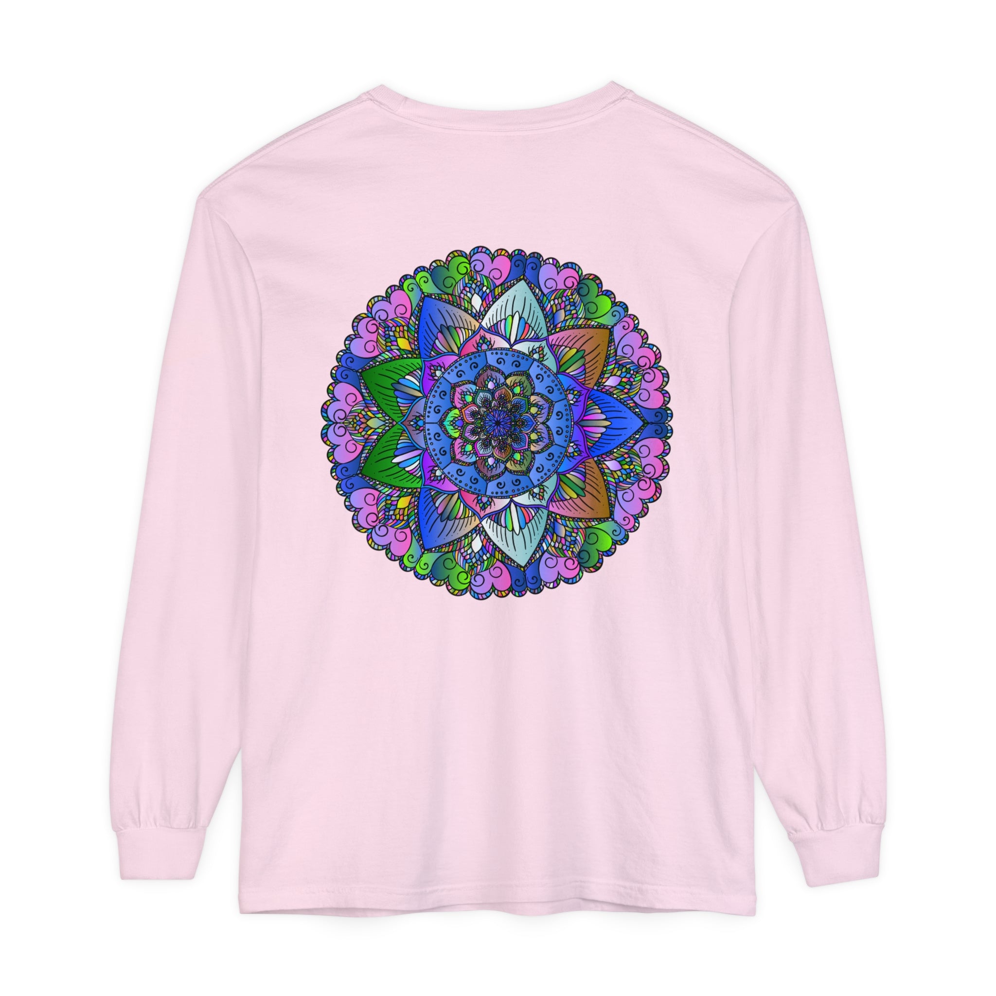 Long Sleeve Tee with Detailed and Eye-Catching Mandala Design