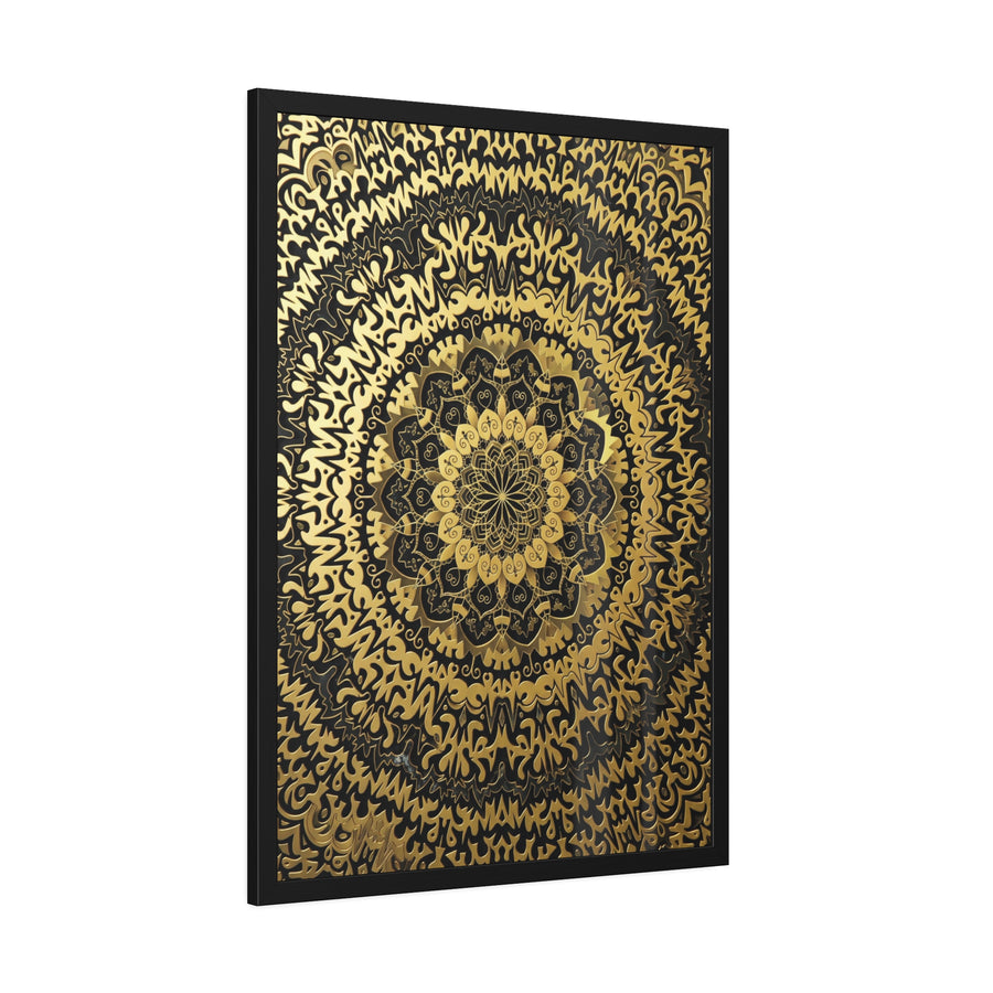 Sovereign Mandala – Elegante gerahmte Wandkunst