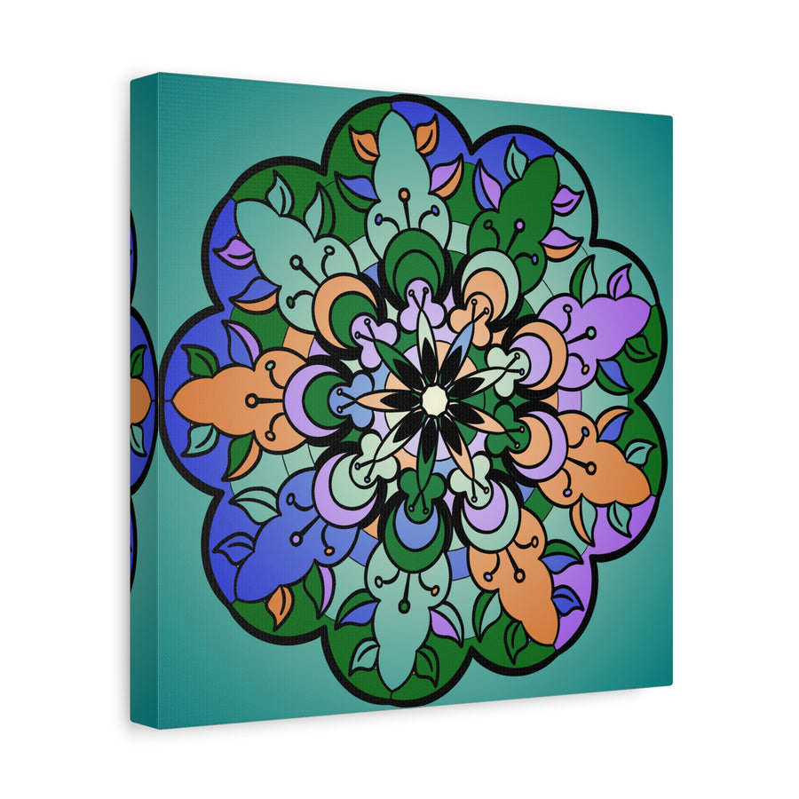 Arte da Parete su Tela Opaca Mandala Floreale