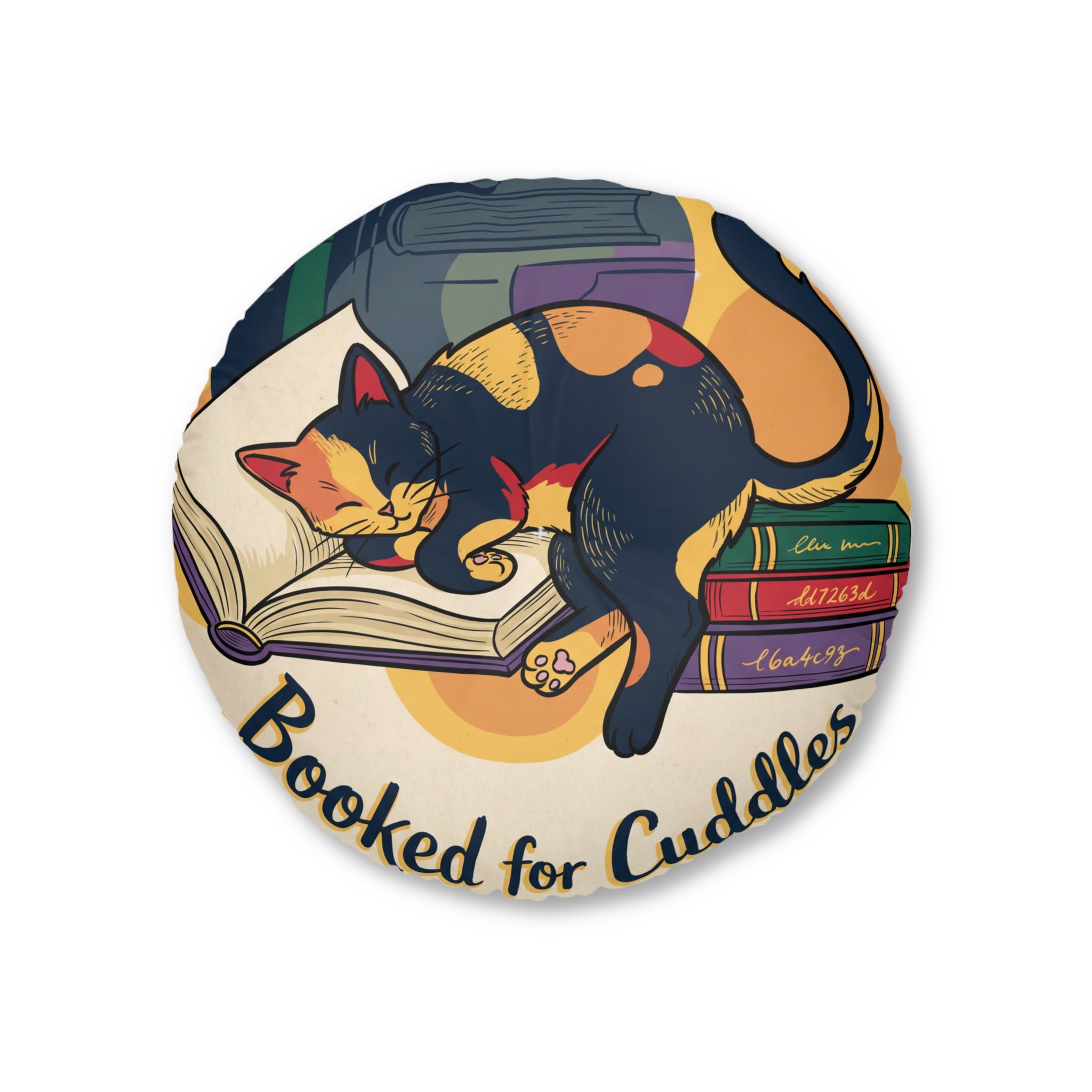 Dark Academia Cat Floor Pillow — Cozy Study Cushion