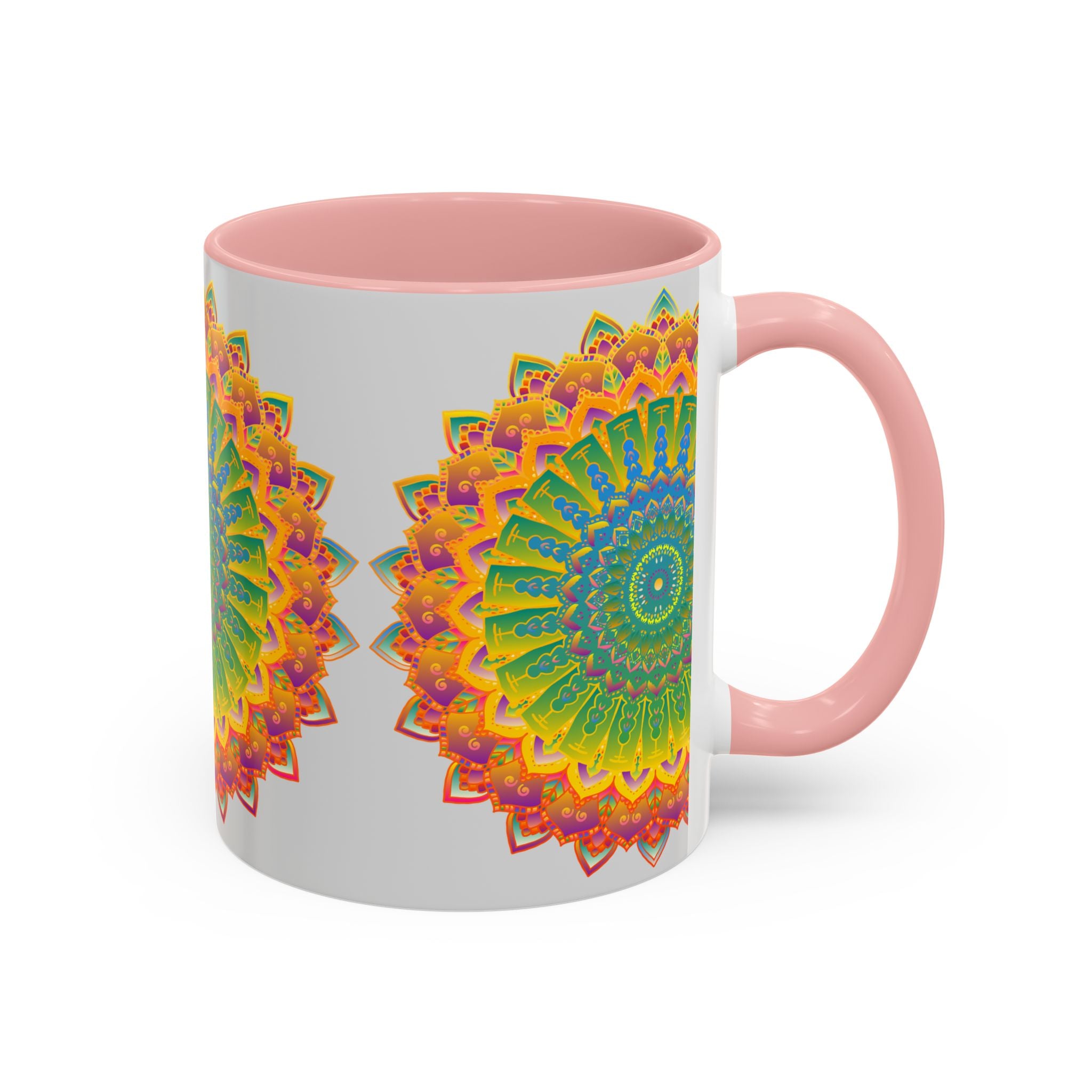 Eye-catching mandala artwork on a stylish ceramic mug