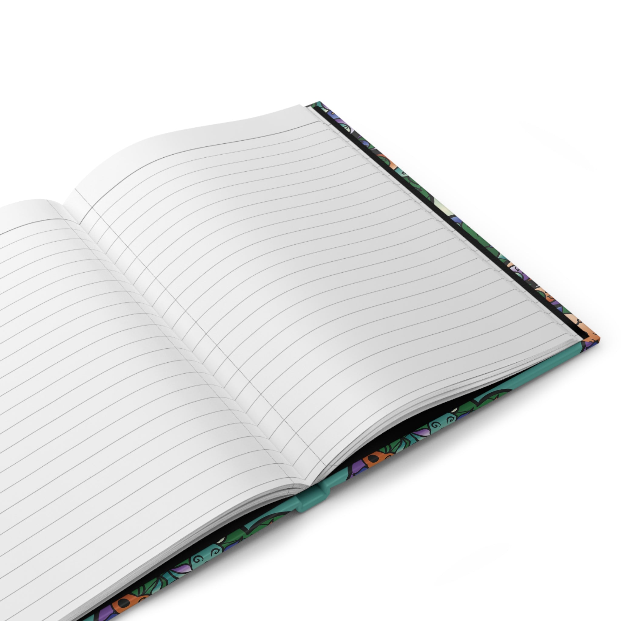 Floral Mandala Hardcover Journal — Matte Teal Patterned Notebook for Writing & Gift