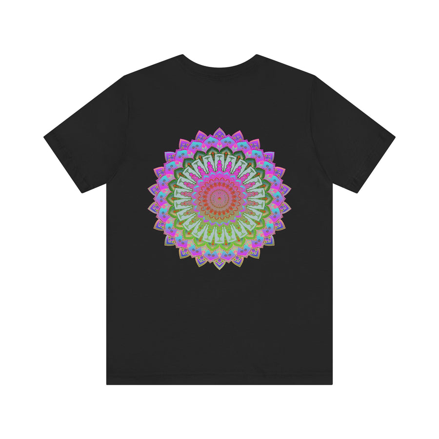 Vibrant Mandala Tee featuring intricate spiritual design for peace and harmony